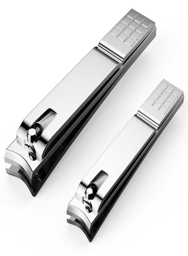 Derlaier Nail Clippers Set - Toenail Clippers & Fingernail Clipper Combo, Dual-Size Stainless Steel Nail Cutters for Home/Travel, Anti-Slip Grip, Ingrown Nail Care Tool - Image 1